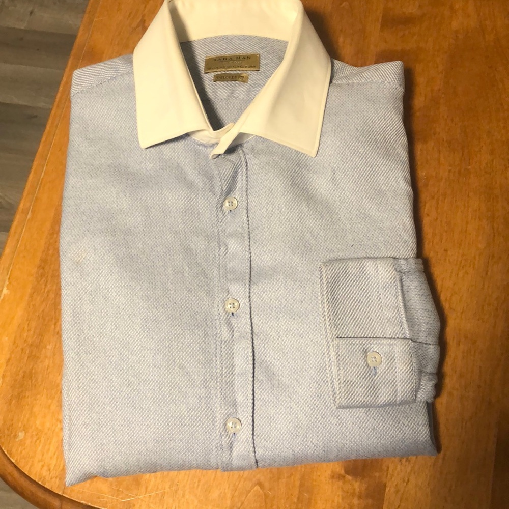 Zara Man tailored fit dress shirt size 16 USA